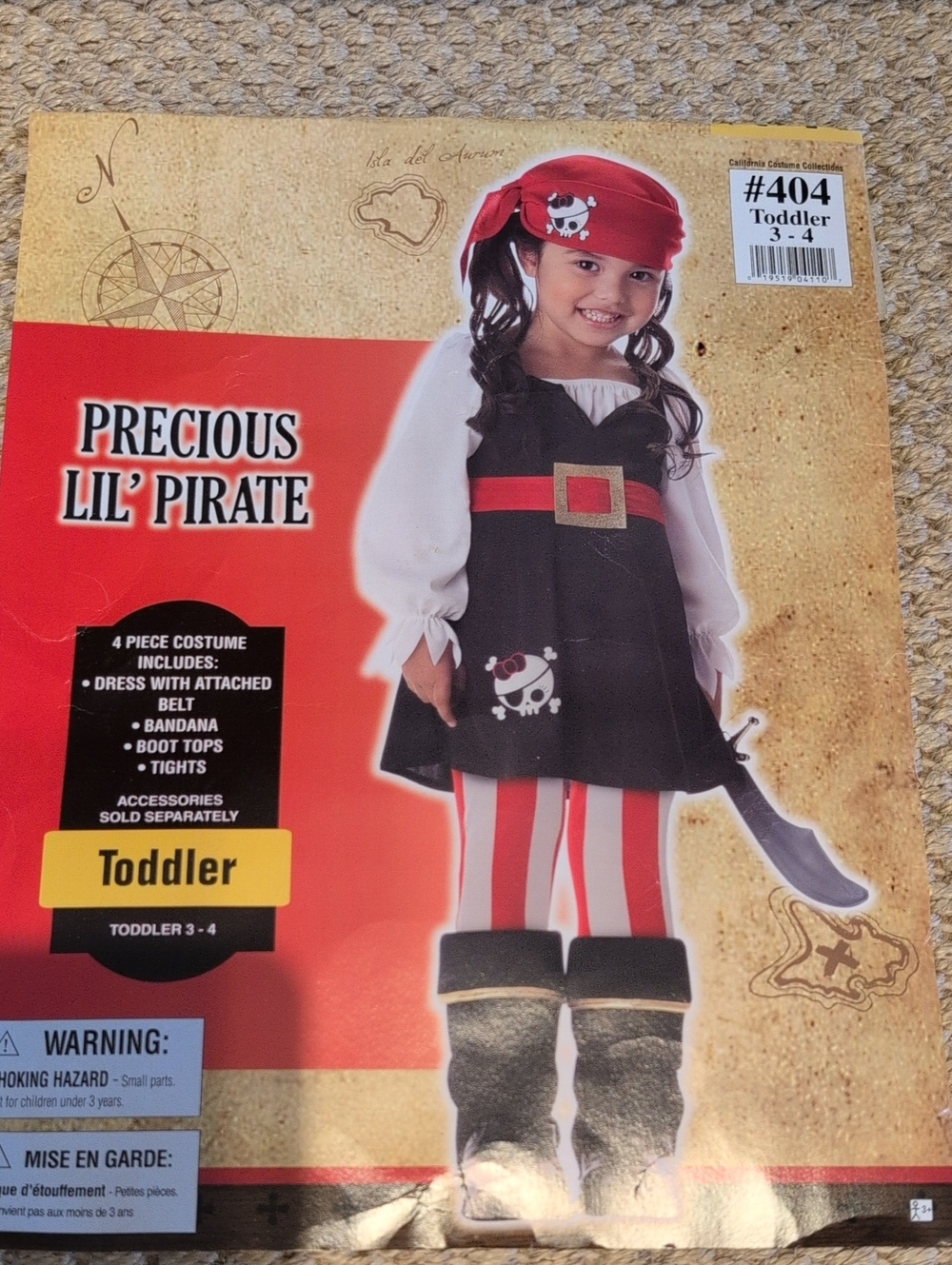 Precious Lil Pirate Toddler Costume - Black & Red